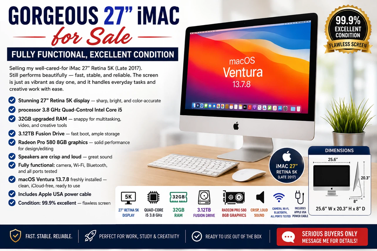 27-inch iMac Retina 5K (Late 2017)