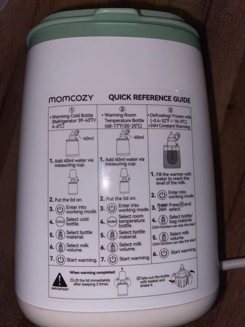 EUC Momcozy Instant Bottle Warmer - photo 5