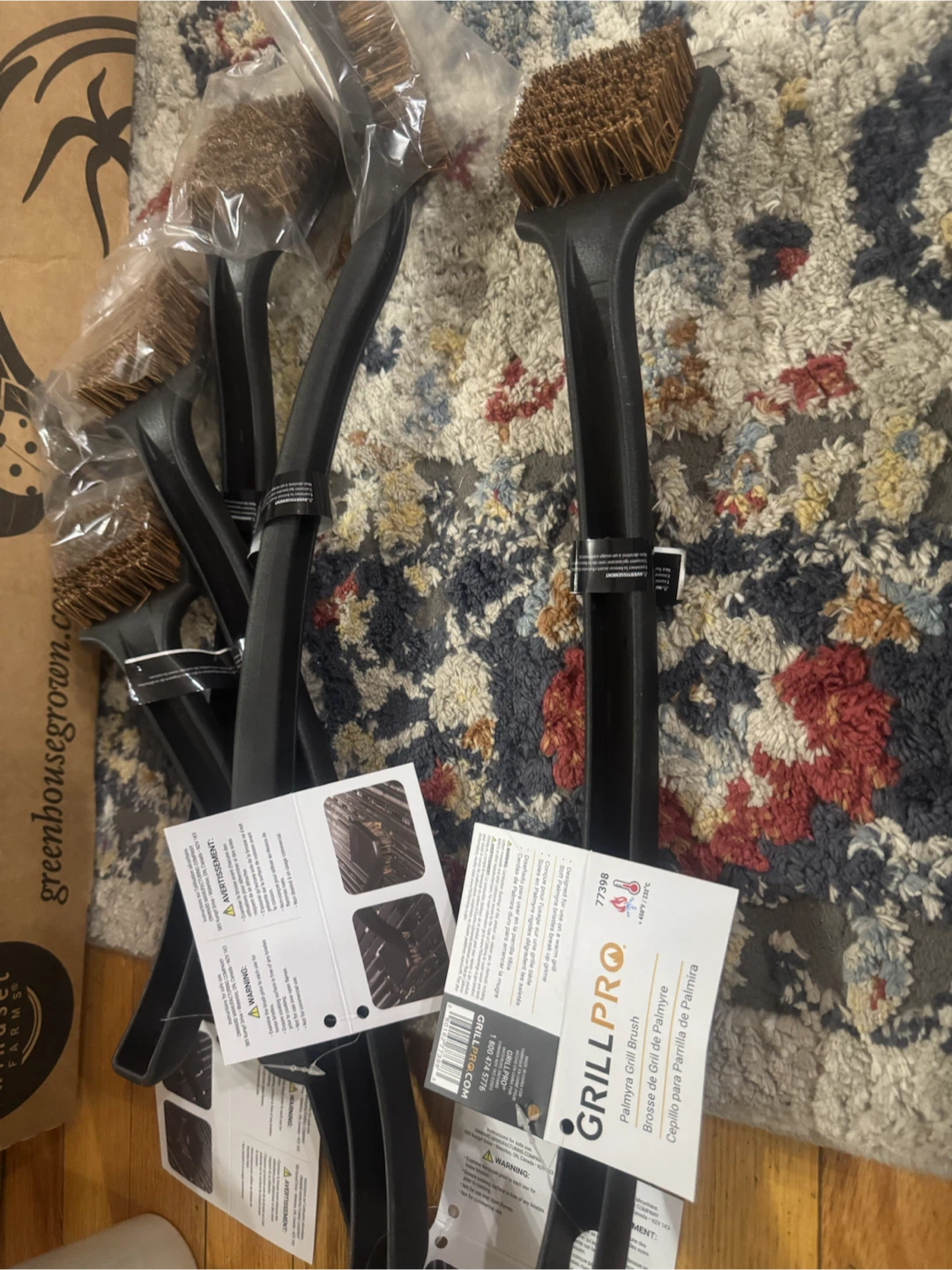 Lot of 5- GrillPro Palmyra Grill Brush - 77398