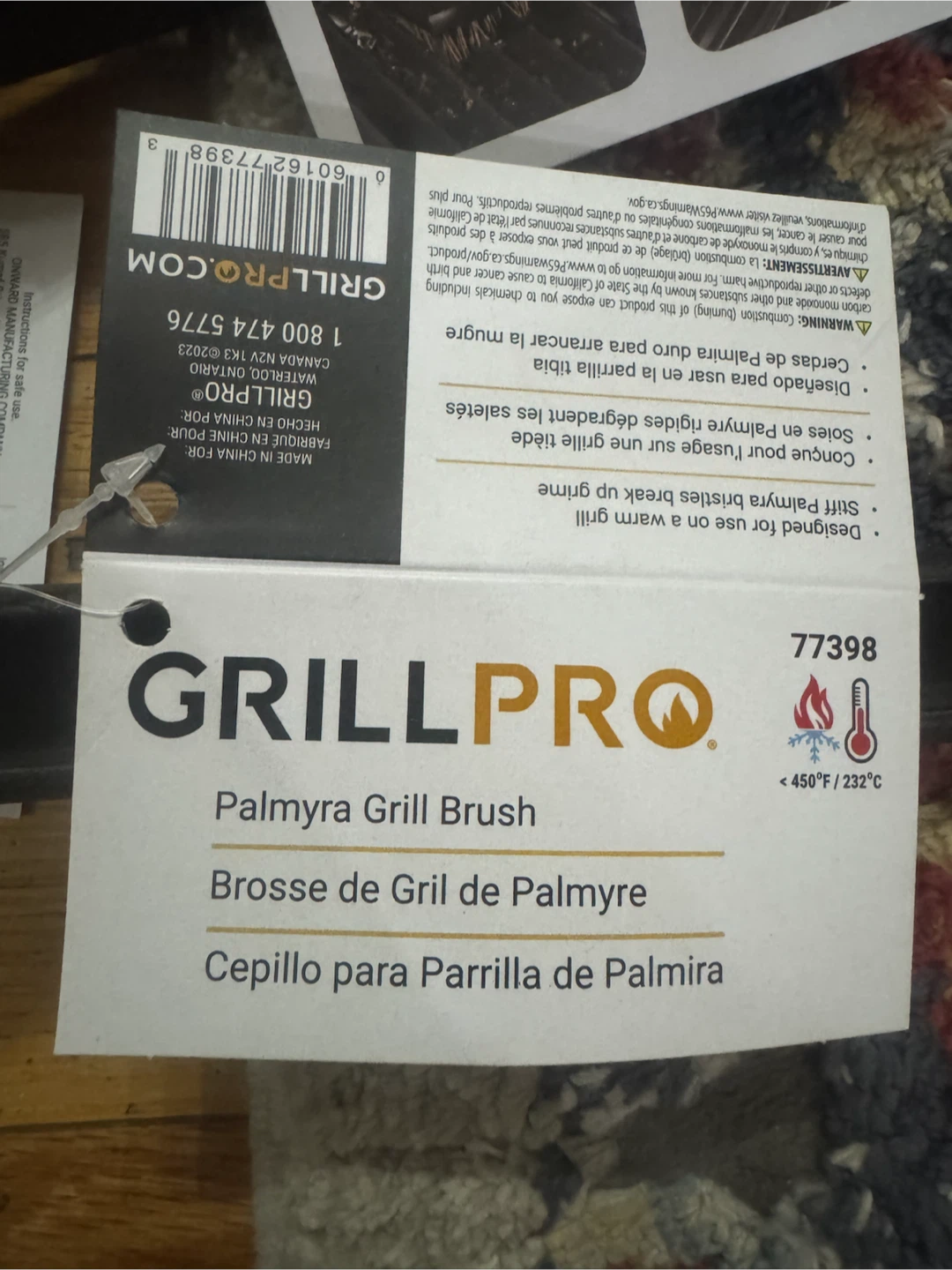 Lot of 5- GrillPro Palmyra Grill Brush - 77398 - photo 2