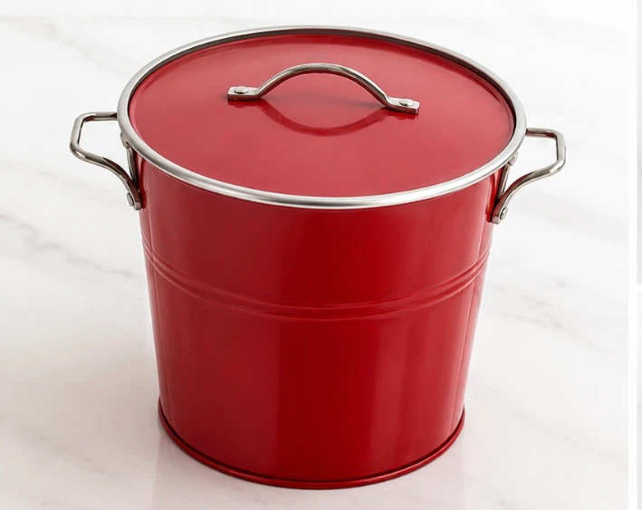 Red Double Insulated Ice Bucket with Lid - photo 4