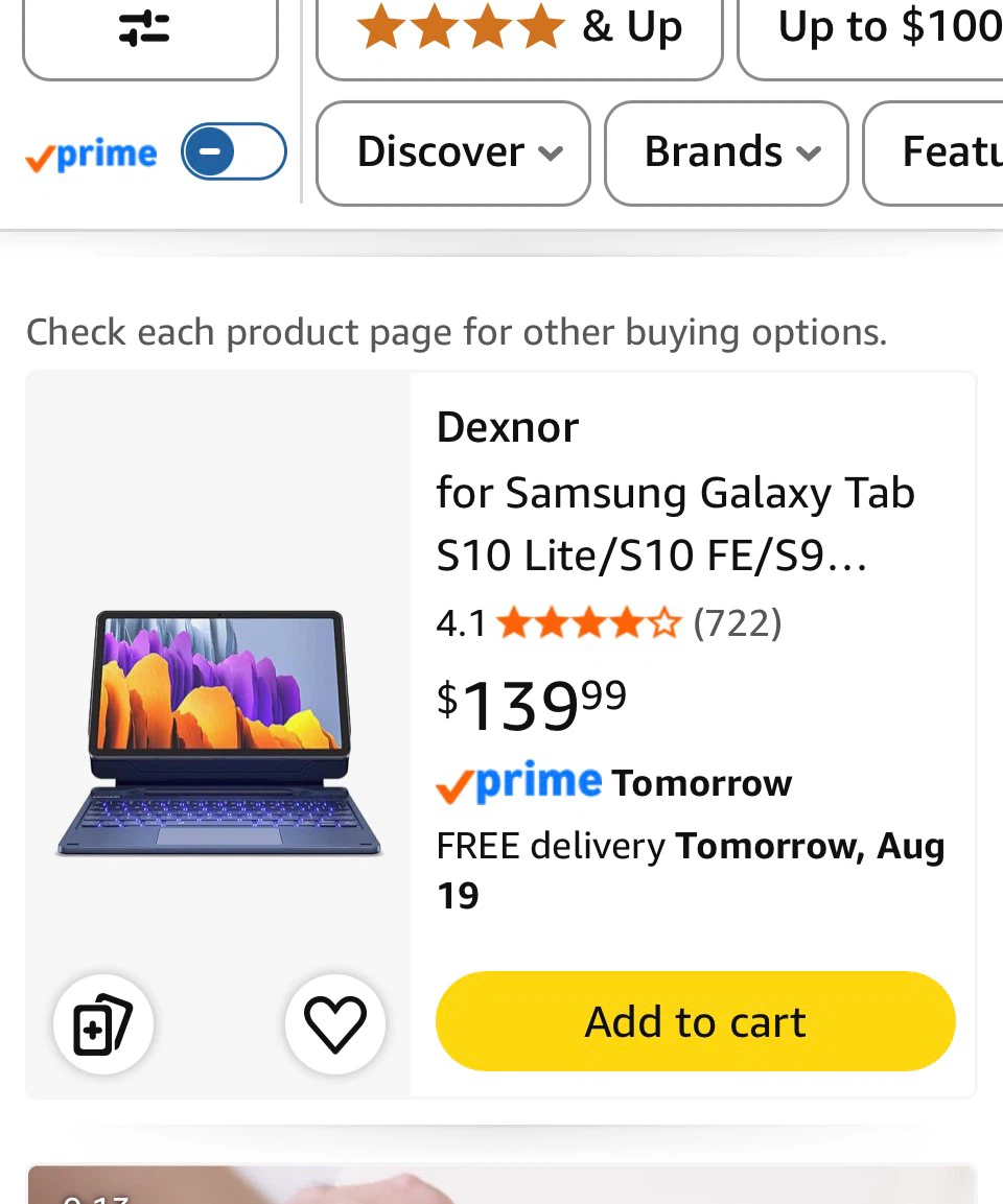 Dexnor Keyboard Case for Samsung Galaxy Tab S10 Lite/FE/S9