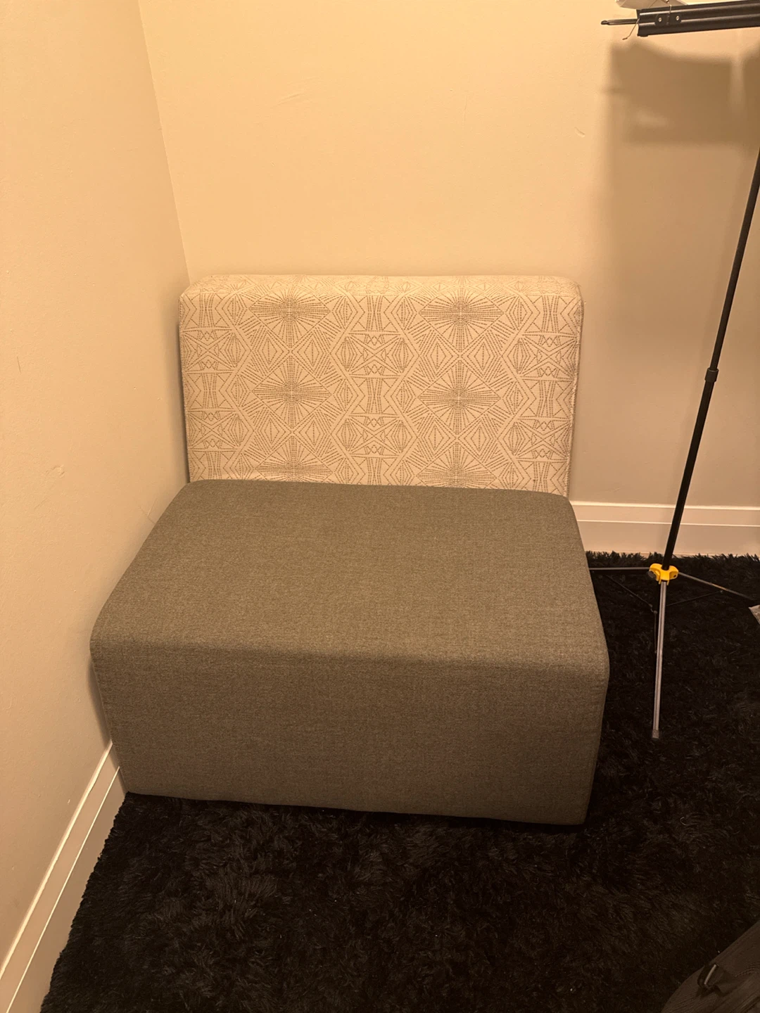 Modern Accent Chair with Ottoman