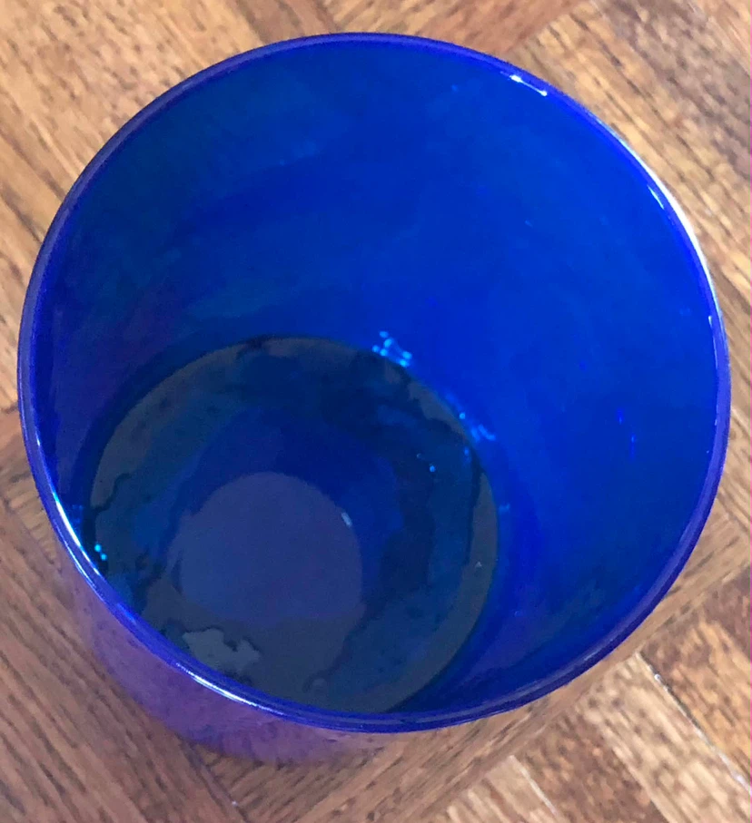 Blue Glass Vase or Container - photo 2