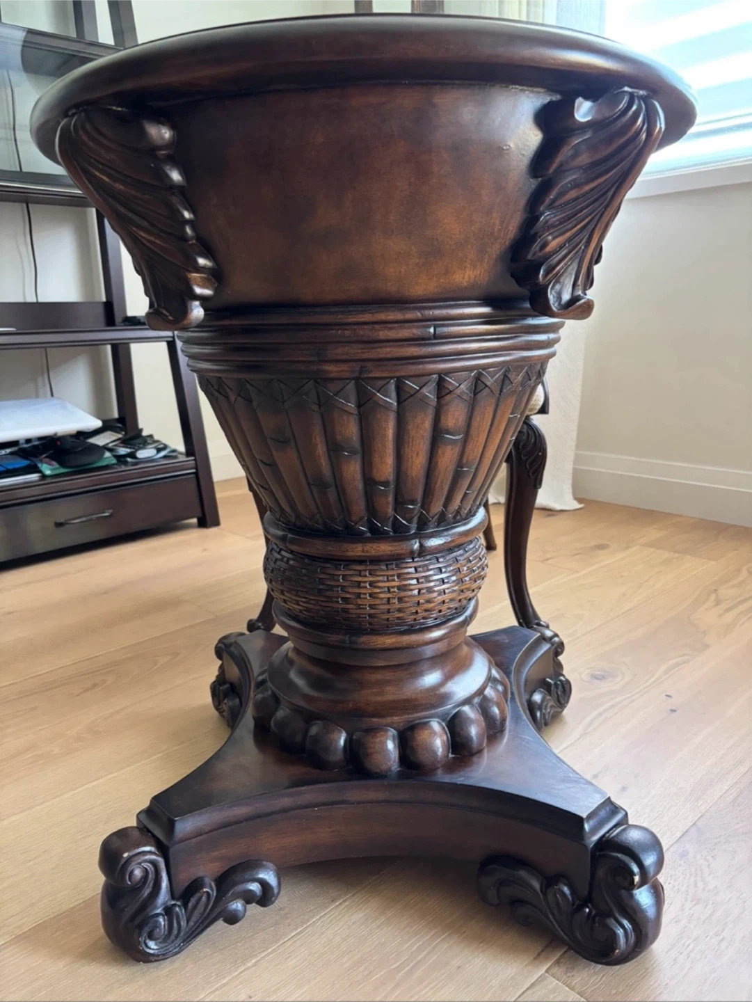 Glass Top Dining Table with Ornate Base - photo 4