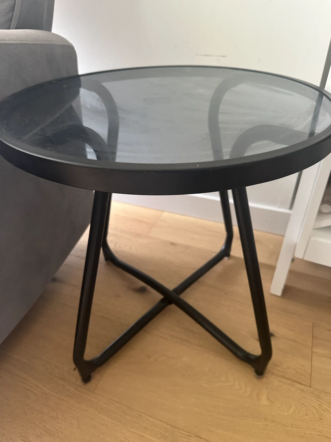 Round Glass Top Side Table - photo 4
