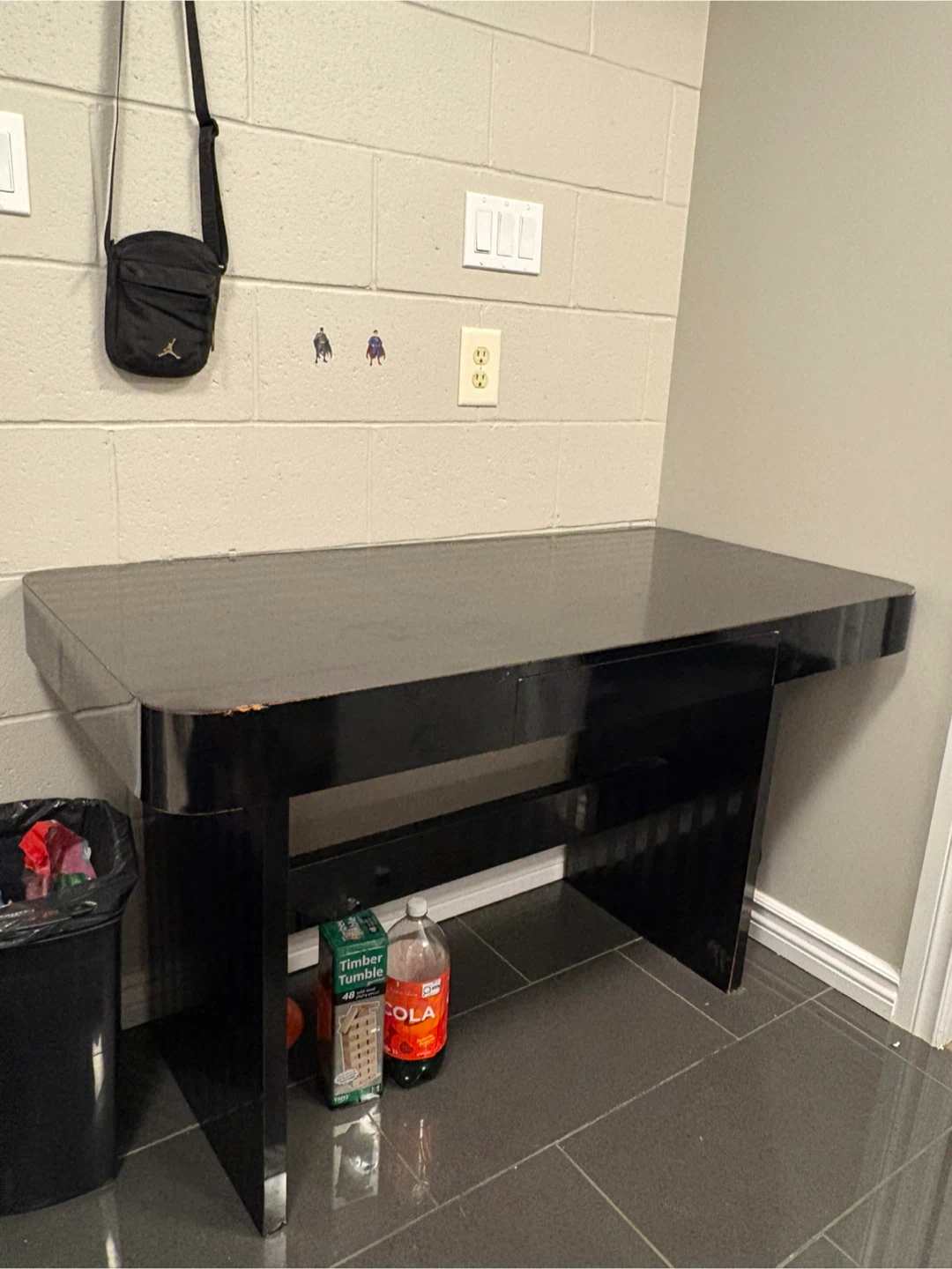 Black Desk with Drawer
