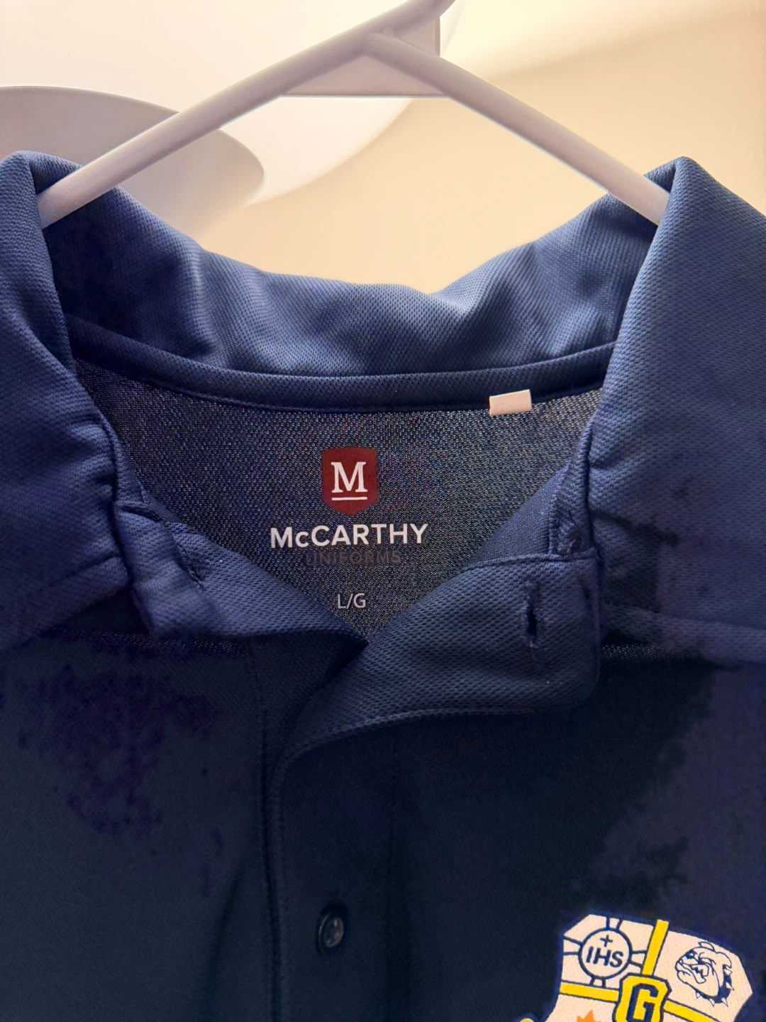 McCarthy St. Aloysius Gonzaga Ss Navy Blue Polo Shirt - Size L/G - photo 2