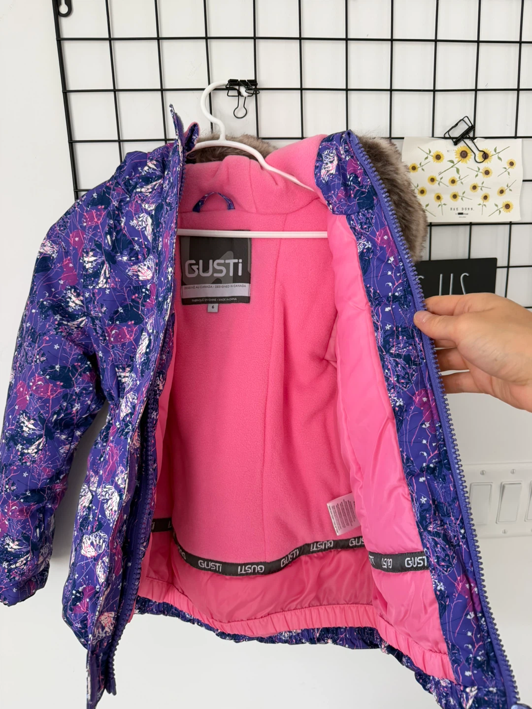 Gusti Kids Winter Jacket - Purple Floral Print - photo 3