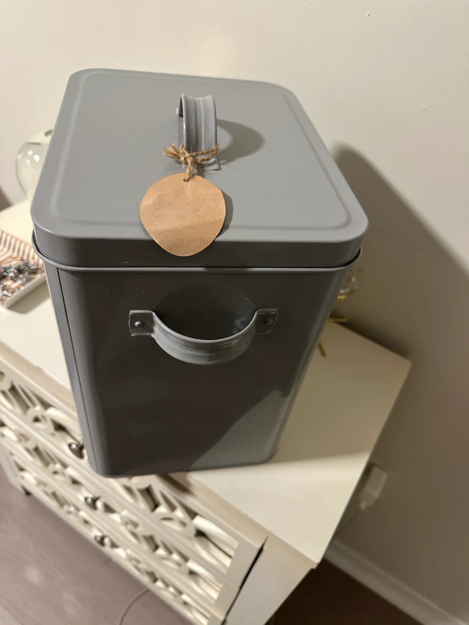 Grey Metal Treat Container - photo 3