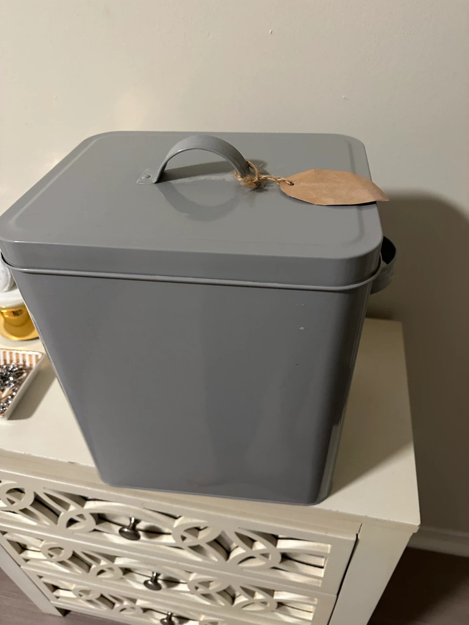 Grey Metal Treat Container - photo 4