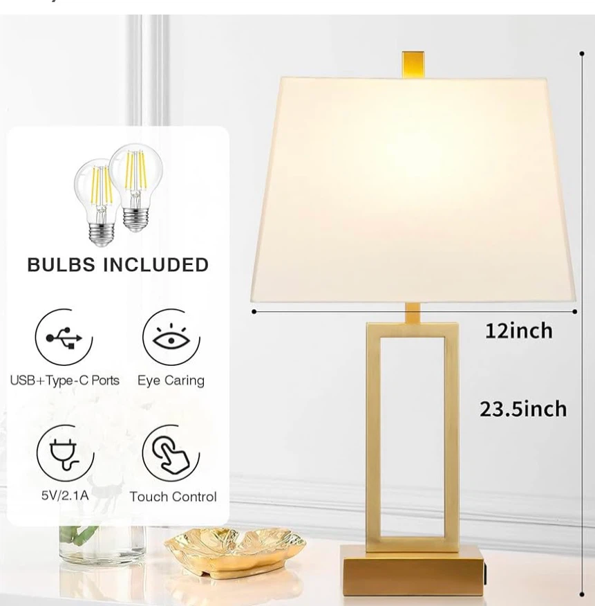 Touch Control Table Lamps Set of 2 - photo 4