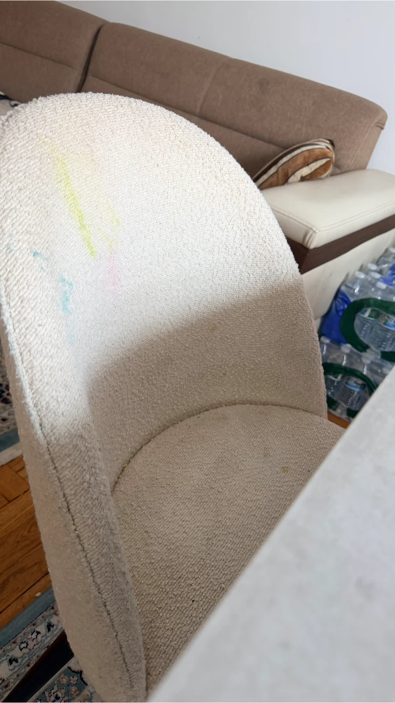 Cream Boucle 4 Dining Chairs - photo 3