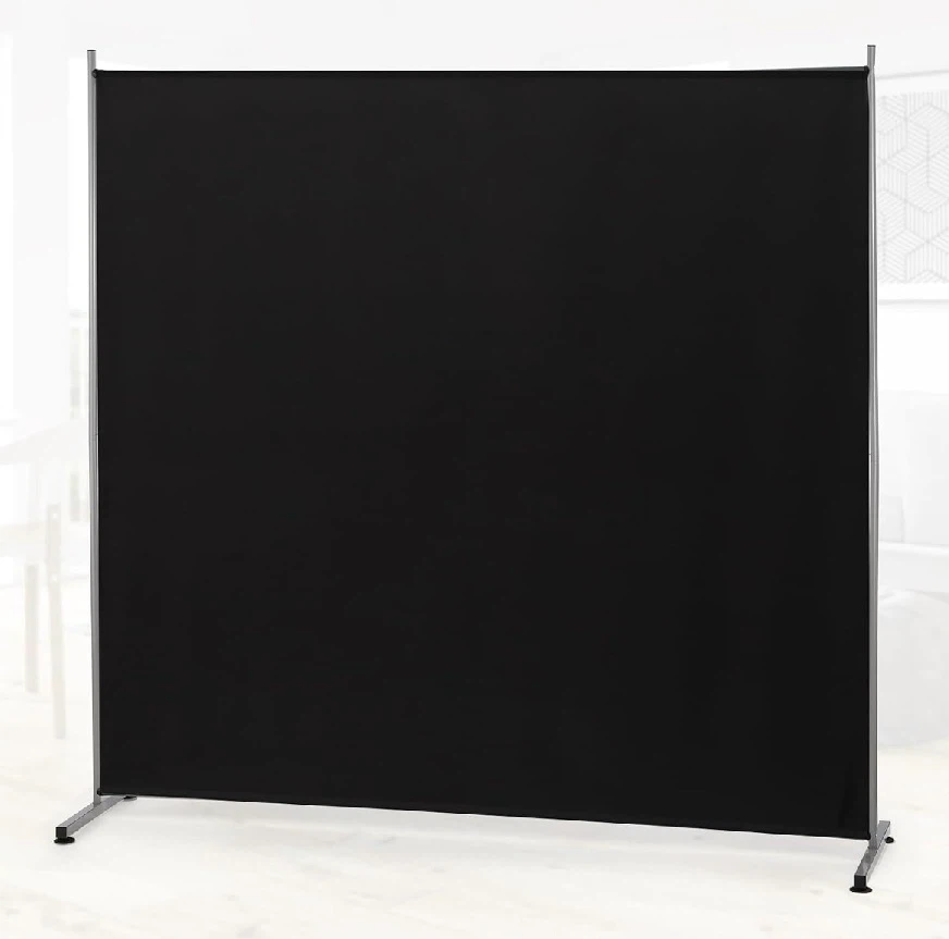 Single Panel Room Divider, Black, 71'H x 71W'