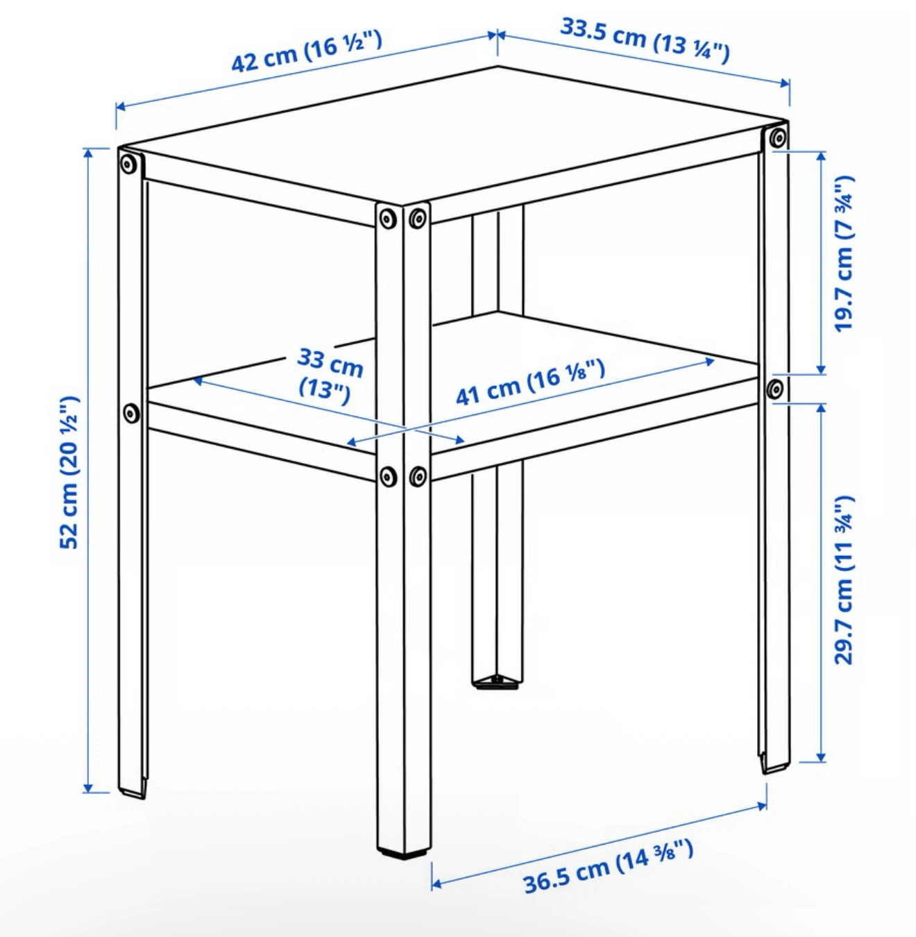 Brand New in Box Metal Bar Black Nightstand Set of 2 - photo 2