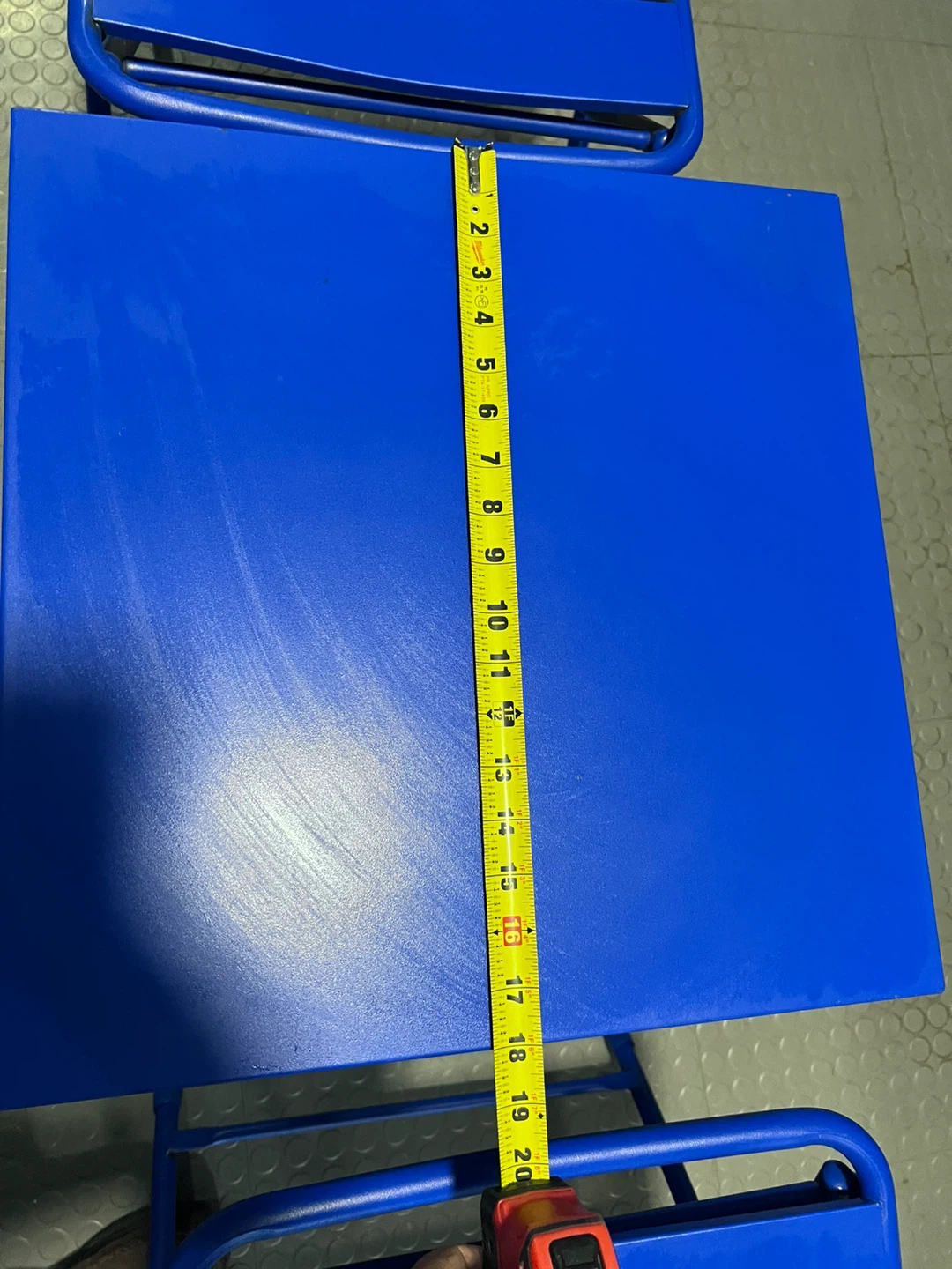 Blue Folding Metal Chair made in Japan - photo 4