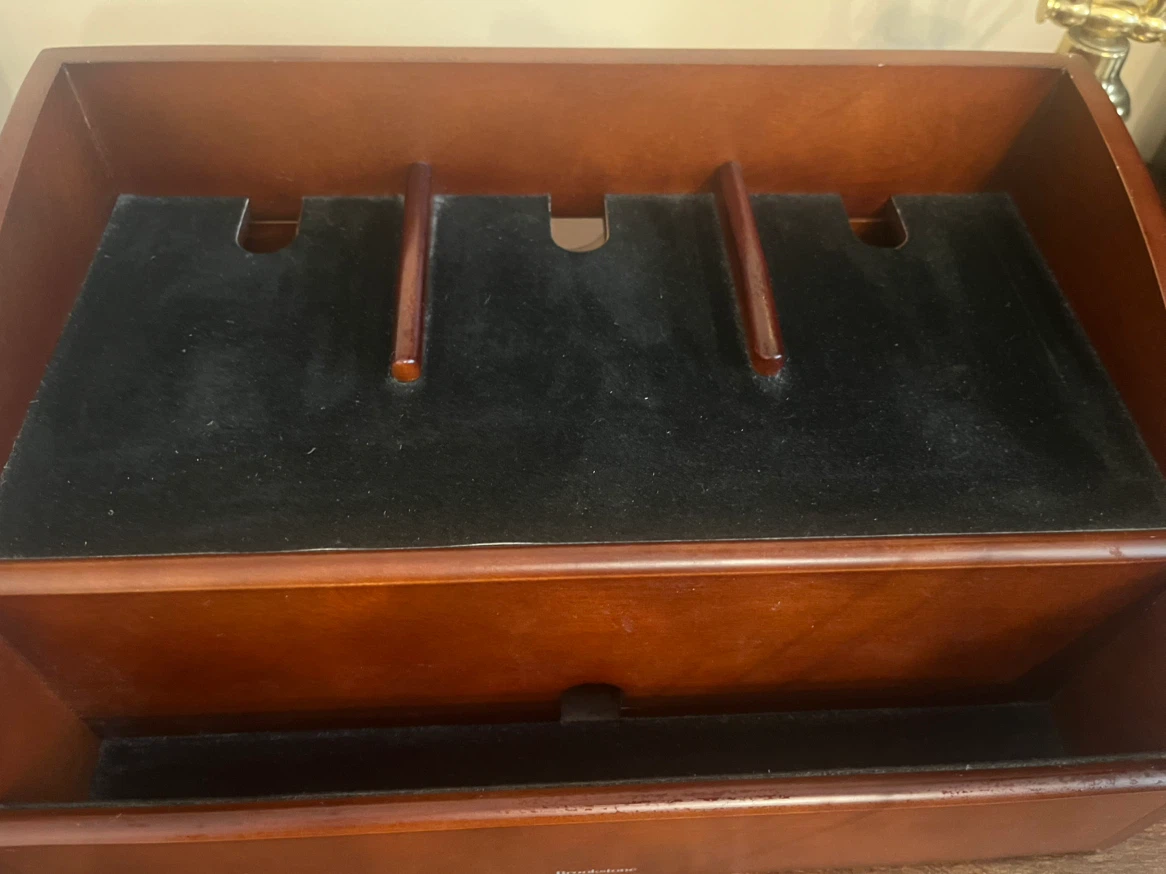 Brookstone Wooden Desk Organizer/Charging Station - photo 2