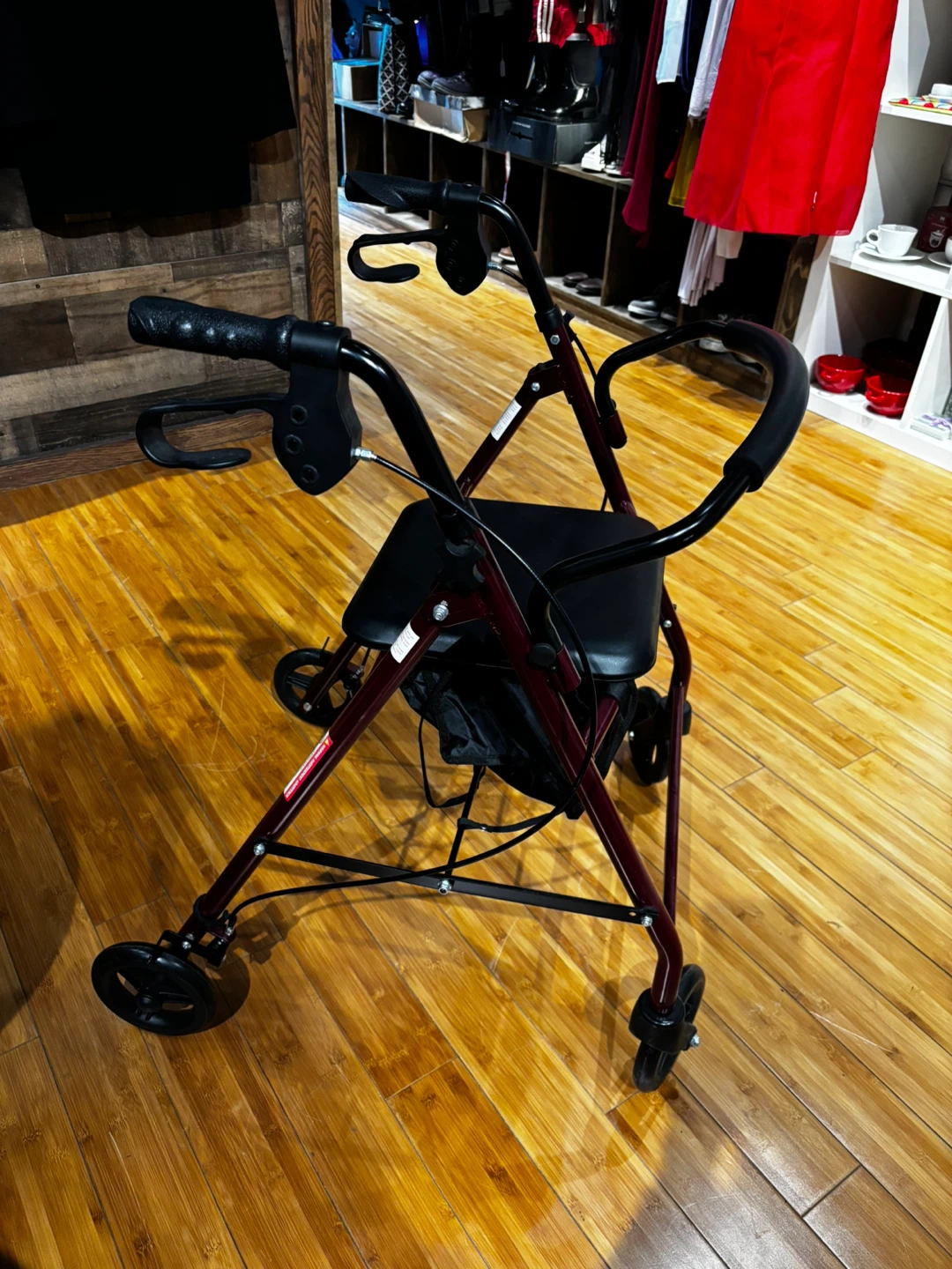 4-Wheel Rollator Walker with Seat - photo 2