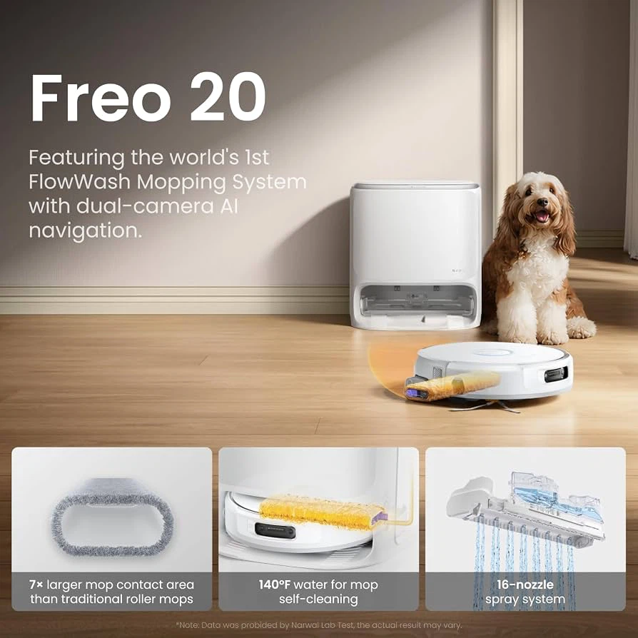 🔥 Newest version– NARWAL Freo 20 Robot Vacuum & Mop, 31,000Pa - photo 3