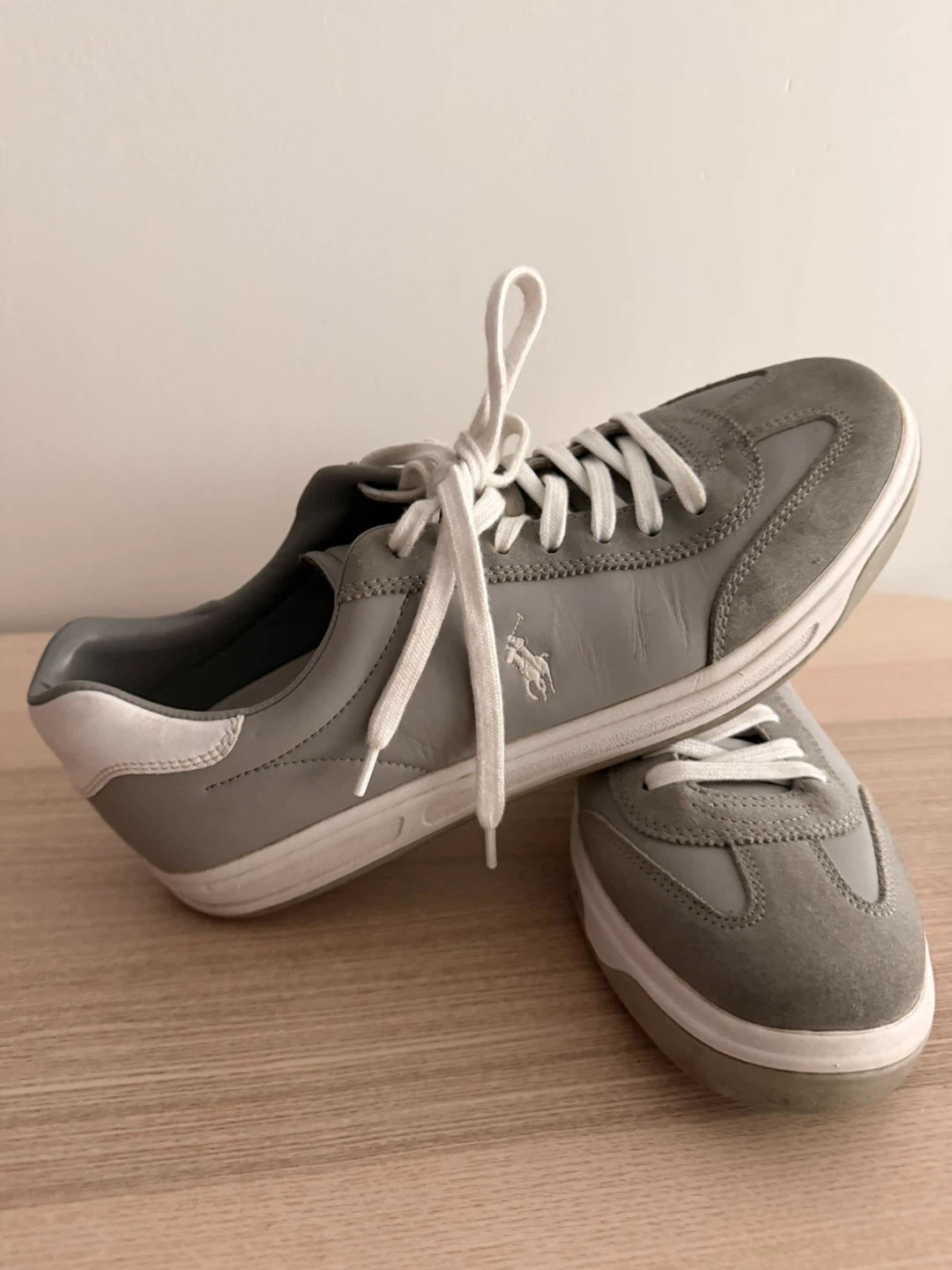 Polo Ralph Lauren Grey Suede & Leather Sneakers