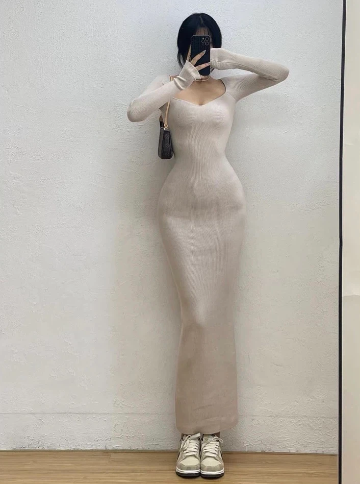 Brand New with tag  Ribbed Knit Maxi Dress in cream - photo 4