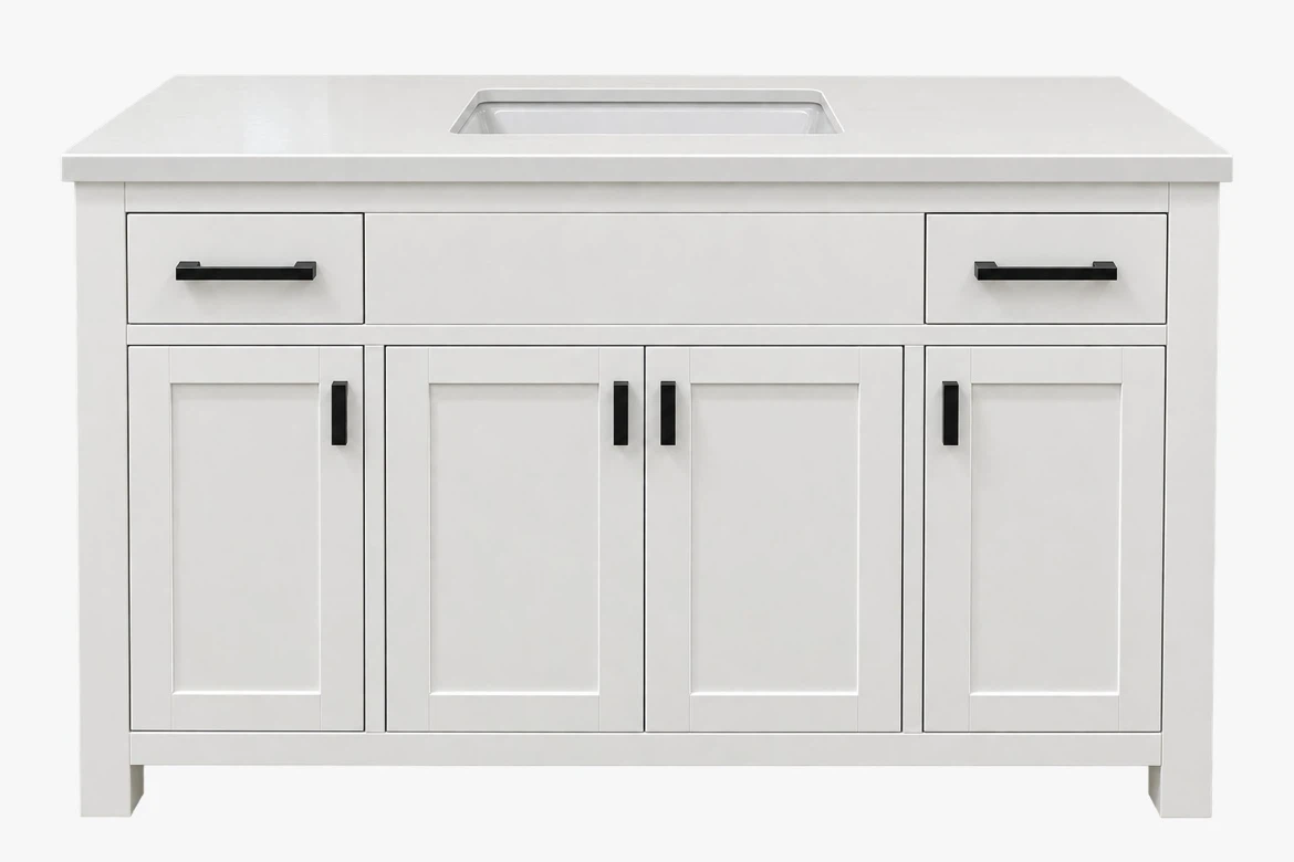 48” White Vanity with Sink