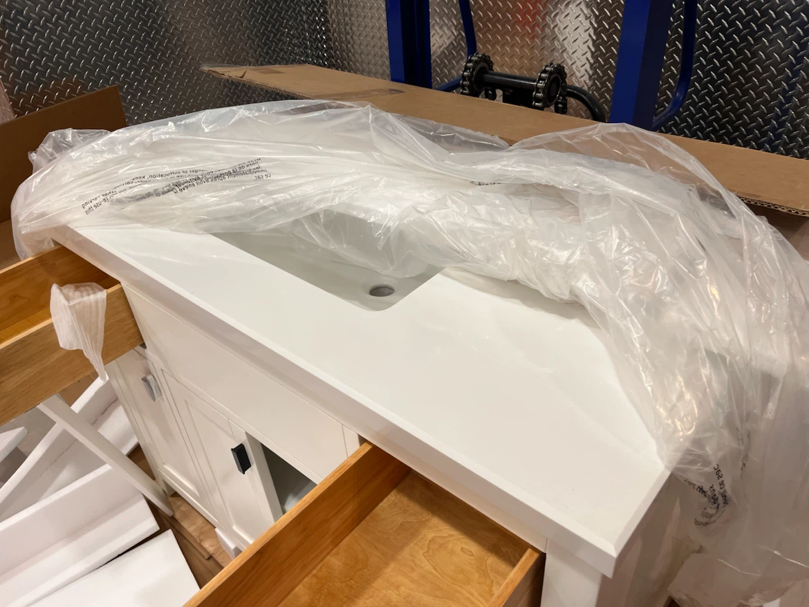 48” White Vanity with Sink - photo 4
