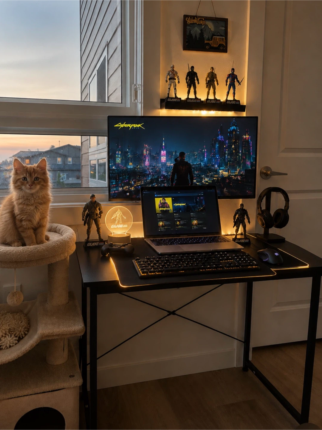 Black Gaming Computer desk
