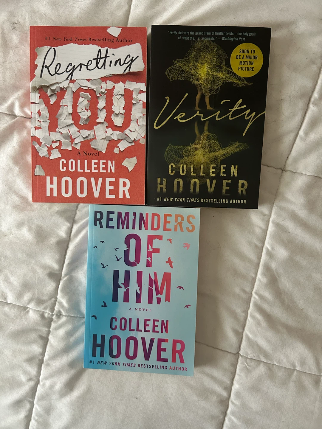 Colleen Hoover Books: Regretting You, Verity, Reminders of Him