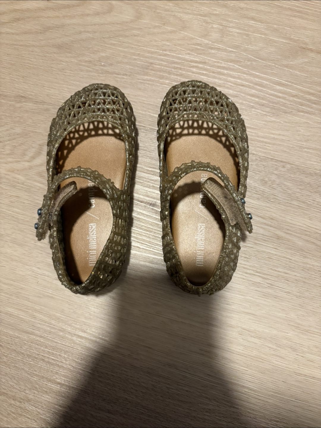 Mini Melissa Gold Glitter Jelly Mary Jane Shoes - photo 2