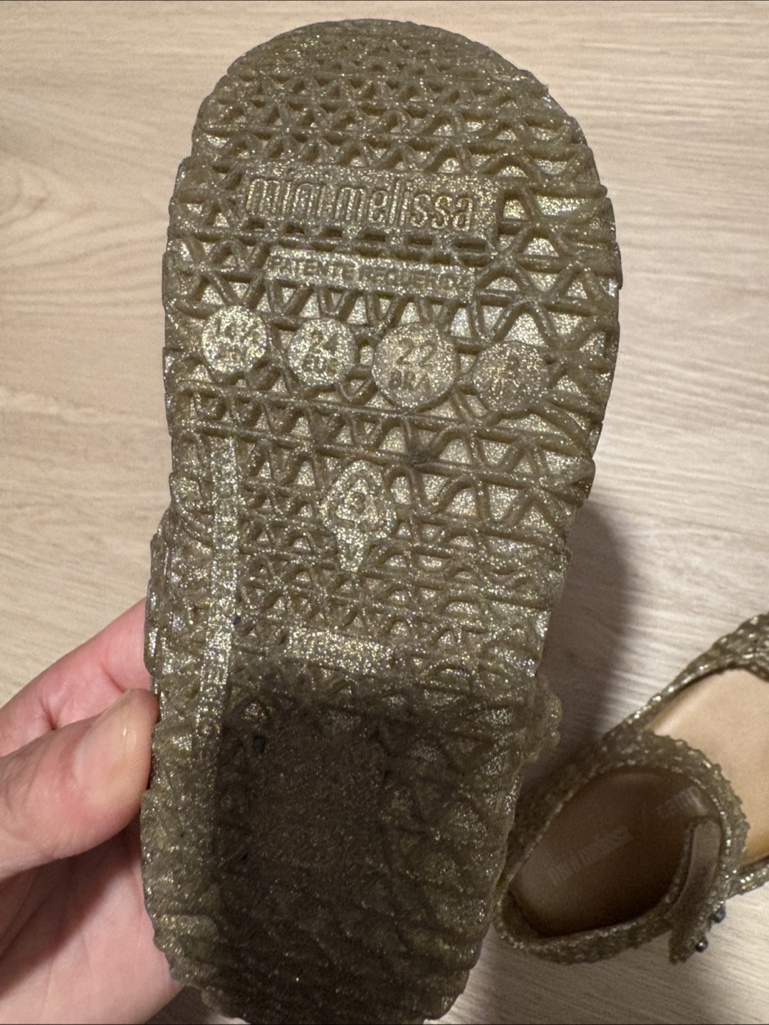 Mini Melissa Gold Glitter Jelly Mary Jane Shoes - photo 4