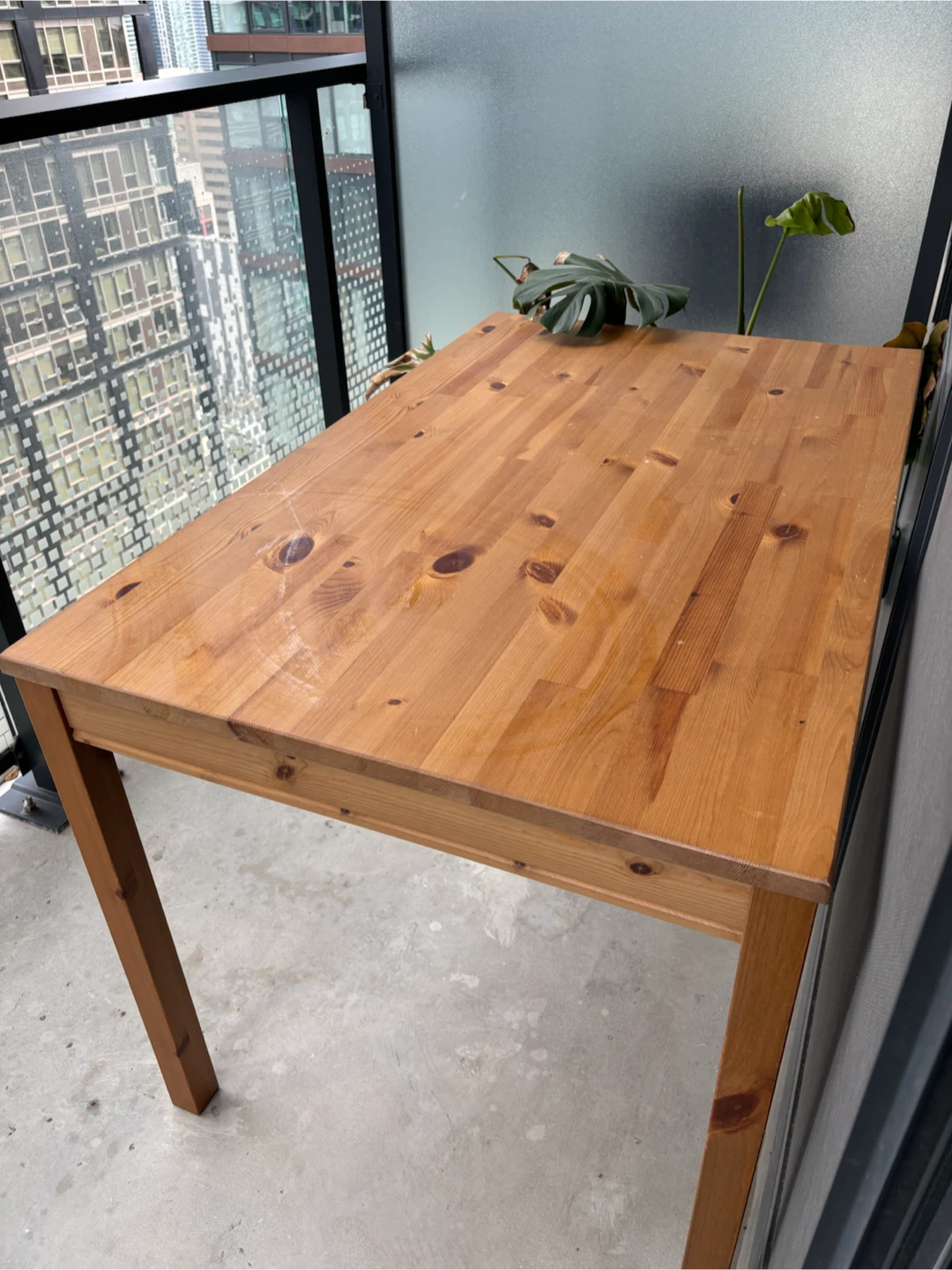 Wooden dining table from IKEA