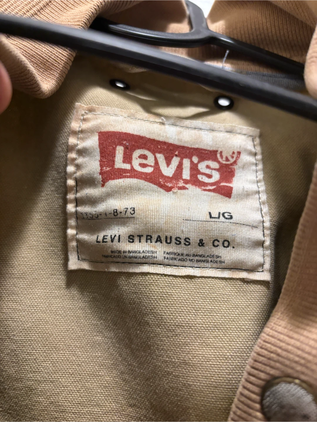 Levi's Tan Bomber Jacket - Large - photo 5