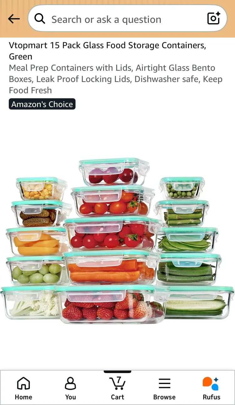 Anyone to share 15 Pack Glass Food Containers?