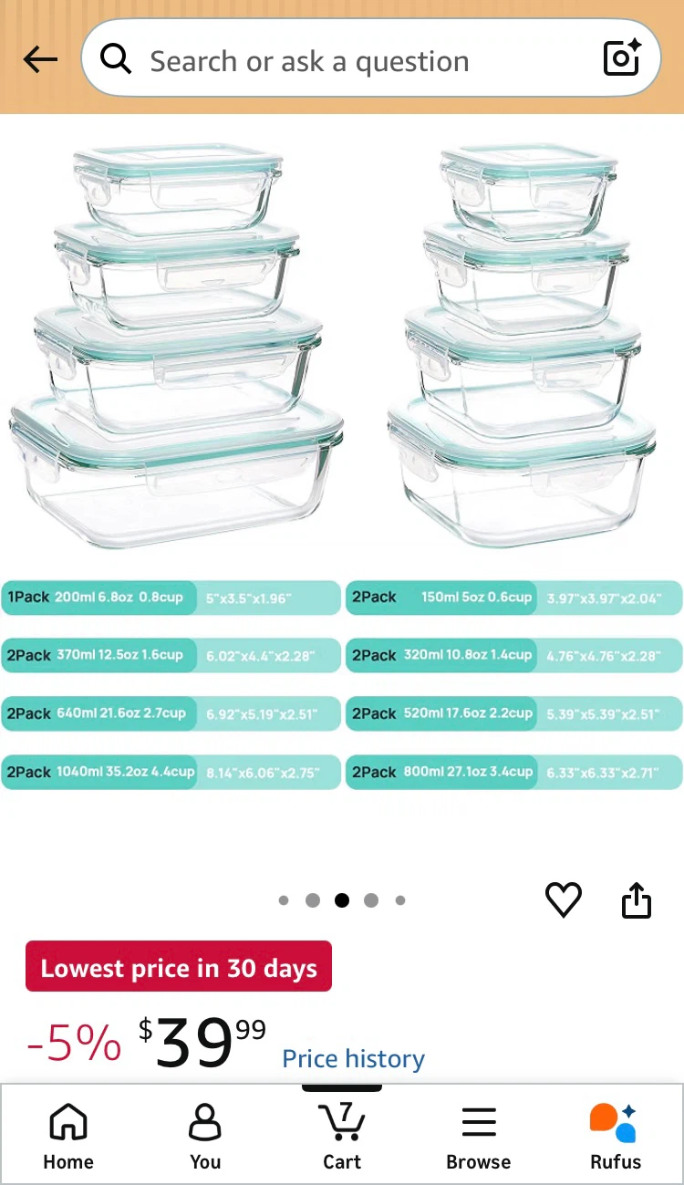 Anyone to share 15 Pack Glass Food Containers? - photo 2