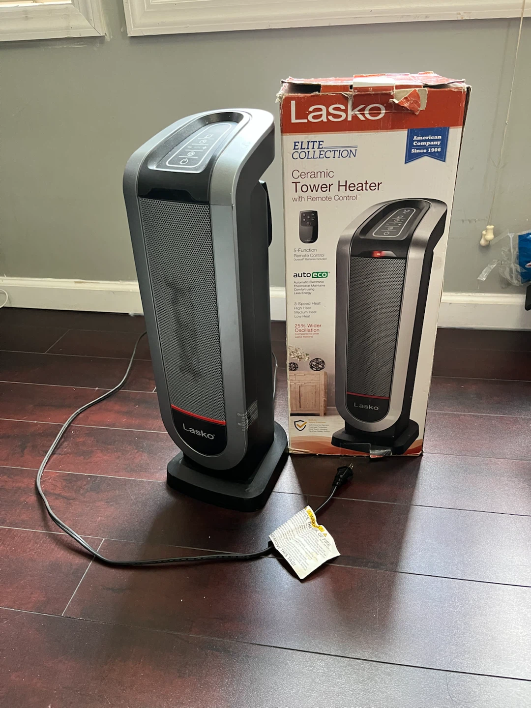 Lasso ceramic tower heater