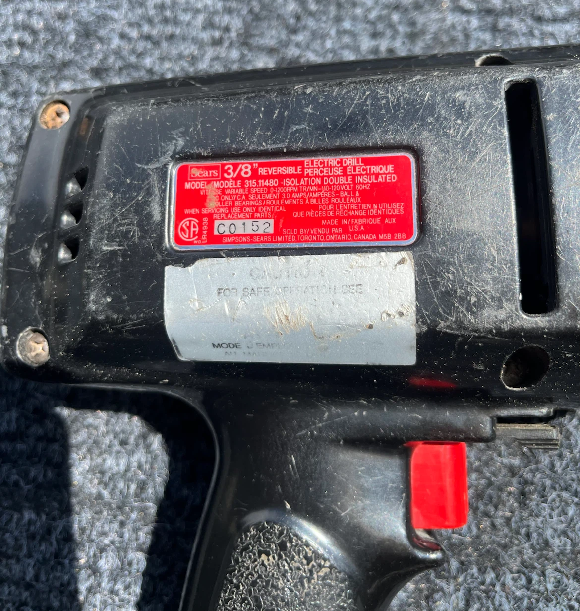 Classic Craftsman 3/8" Drill - photo 4