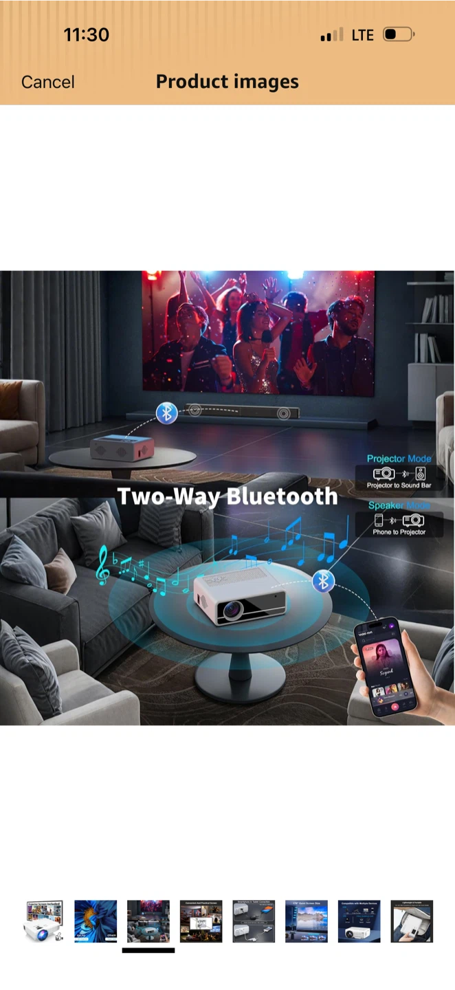 GKLPO Mini Projector with 80-inch Screen Included - photo 3