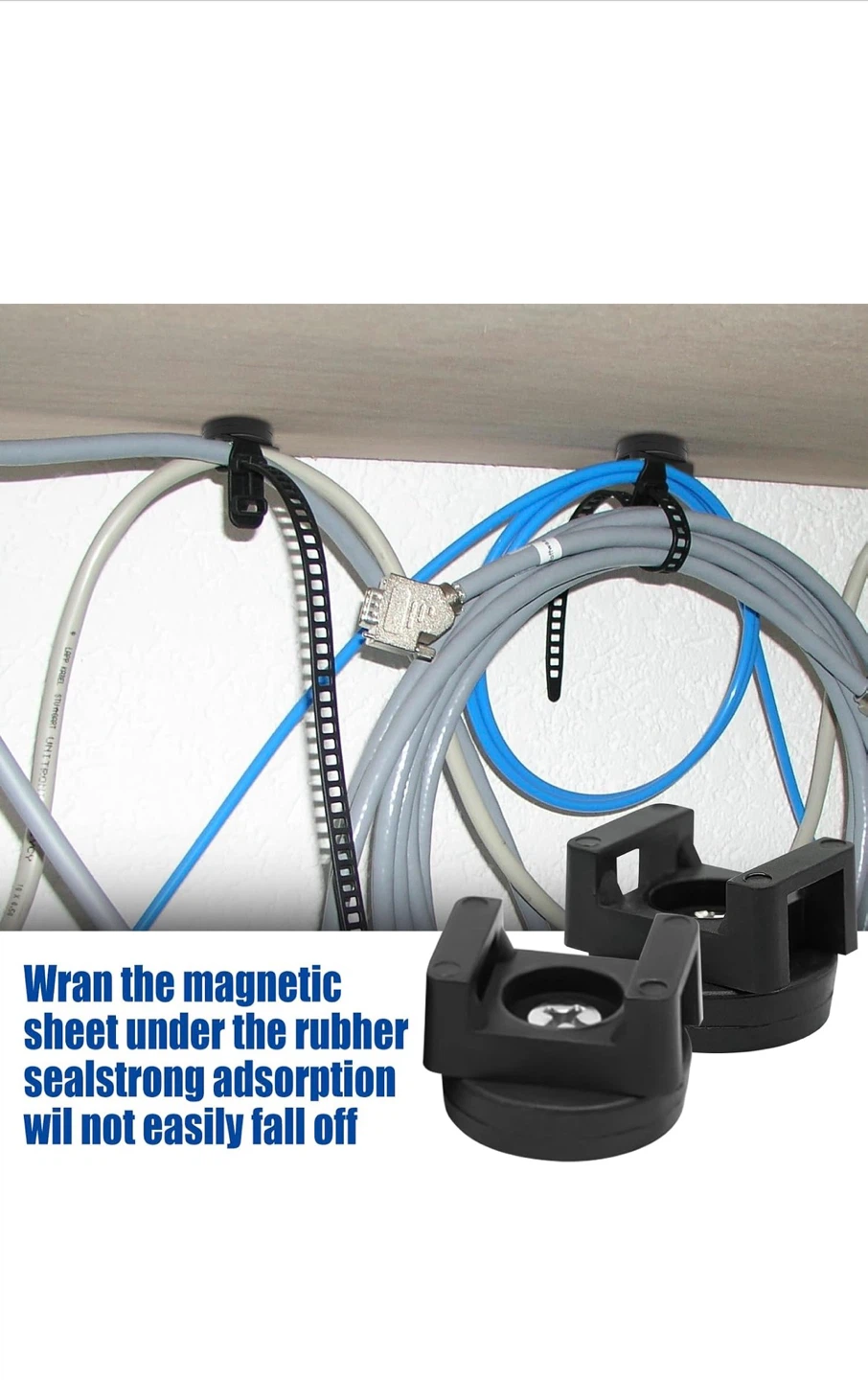 Magnetic Cable Tie Mounts for Cable Management - photo 4