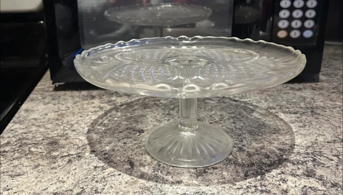 Vintage Clear Glass Cake Stand