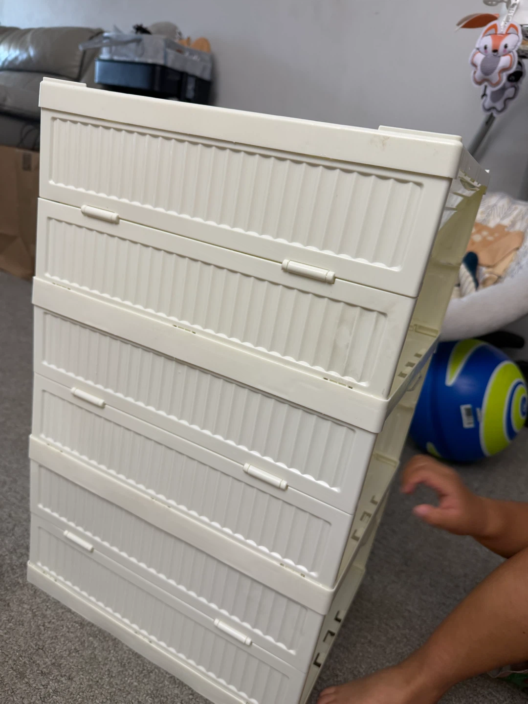 LIXSAZSE Foldable Shoe Storage Cabinet - White - photo 4