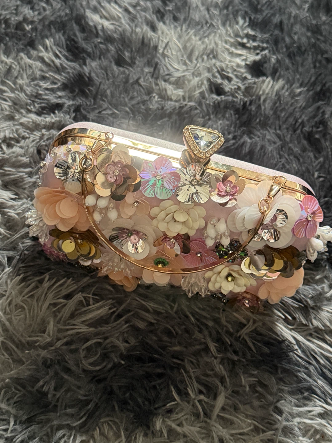 Rose Gold Pleated Evening Clutch - photo 4