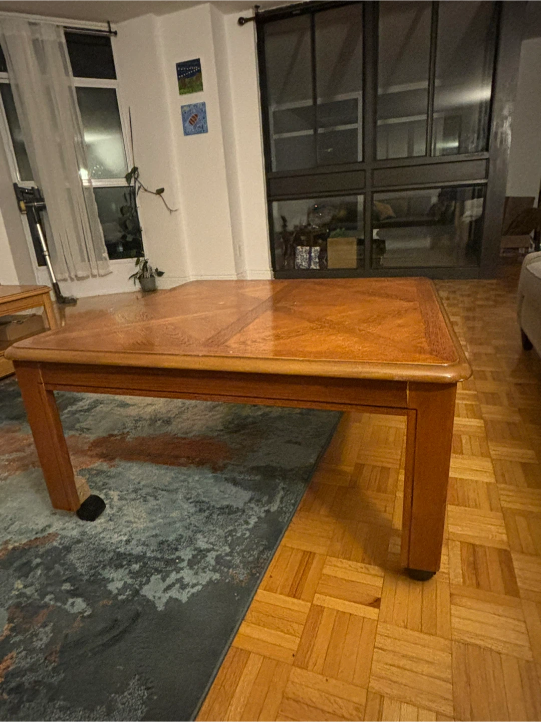 Rolling Wood Table