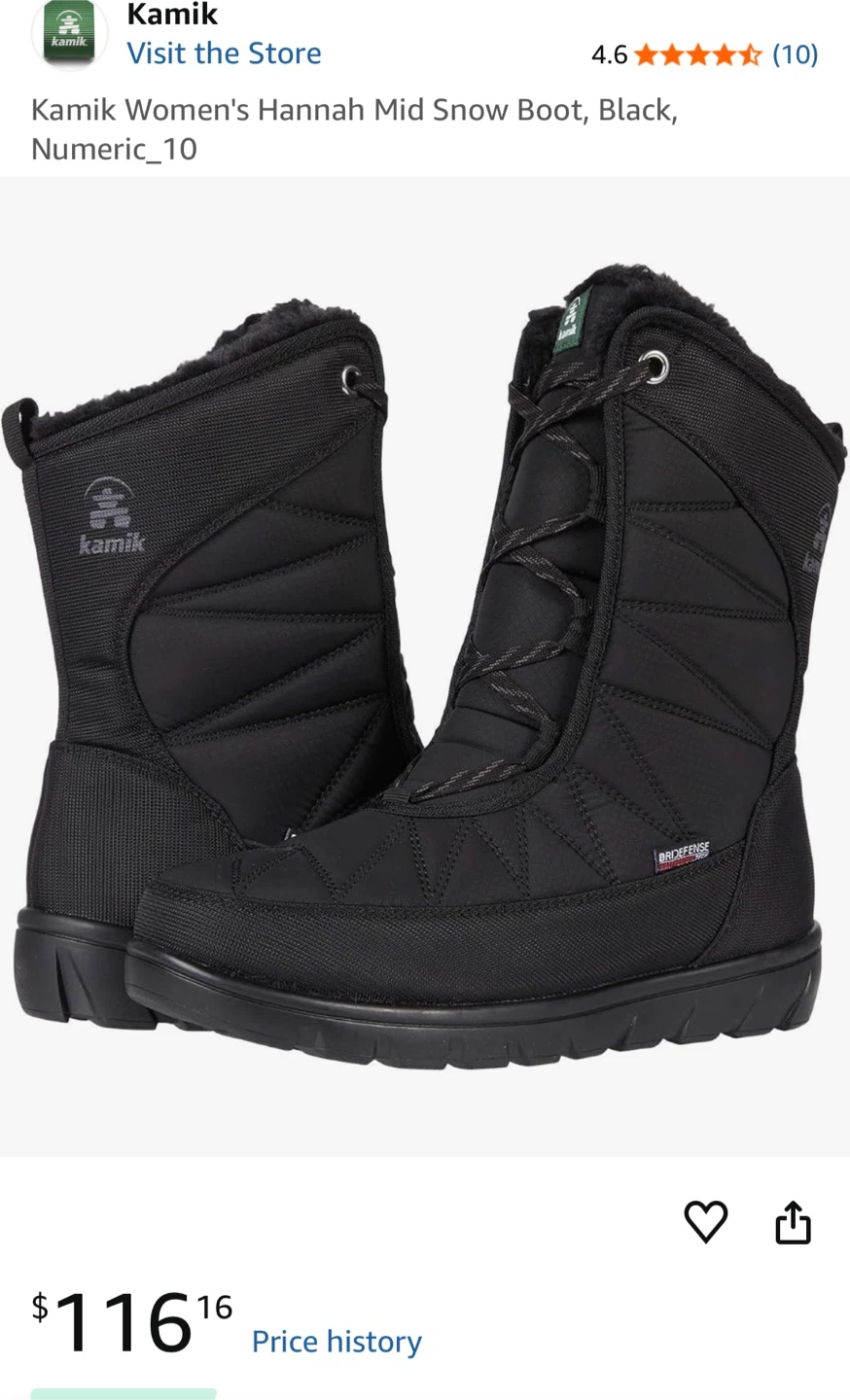 Kamik Women's Hannah Mid Snow Boots - Black - photo 2