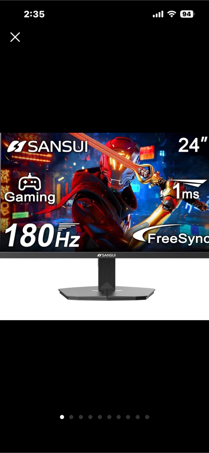 SANSUI 24" FHD Gaming Monitor ES-G24F4 180Hz