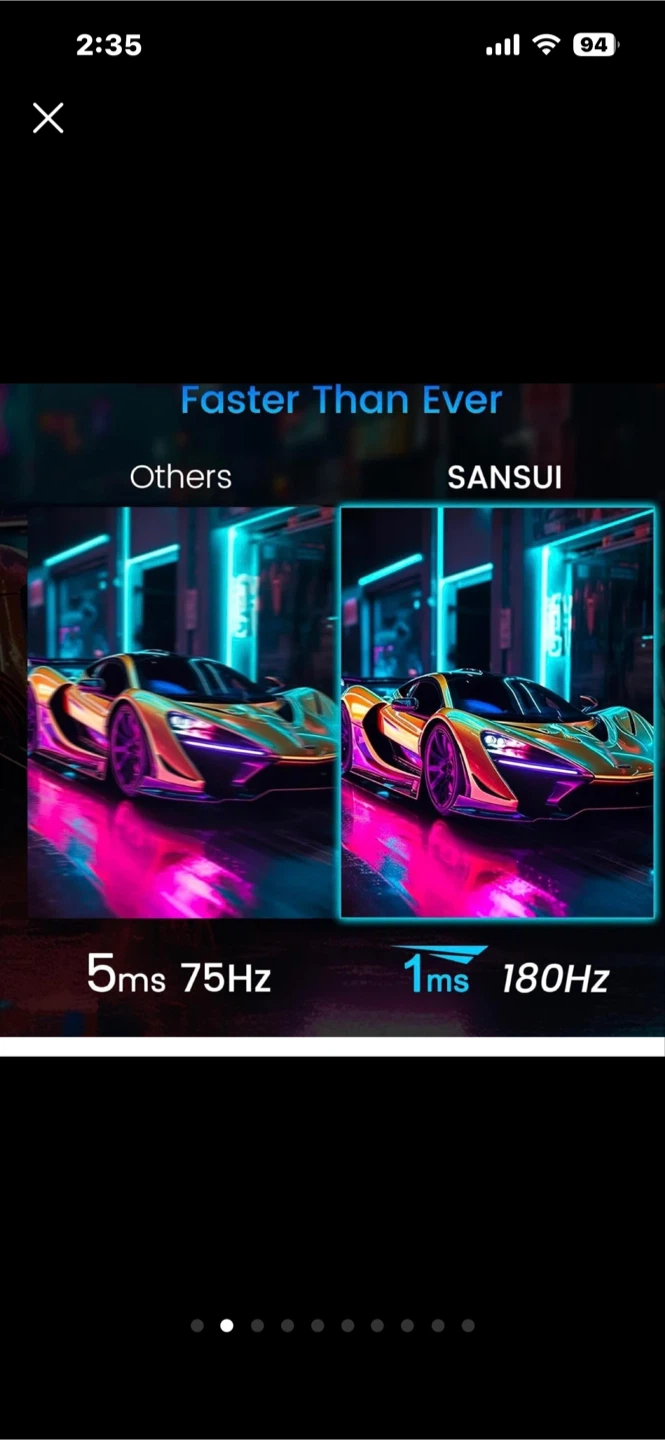 SANSUI 24" FHD Gaming Monitor ES-G24F4 180Hz - photo 2