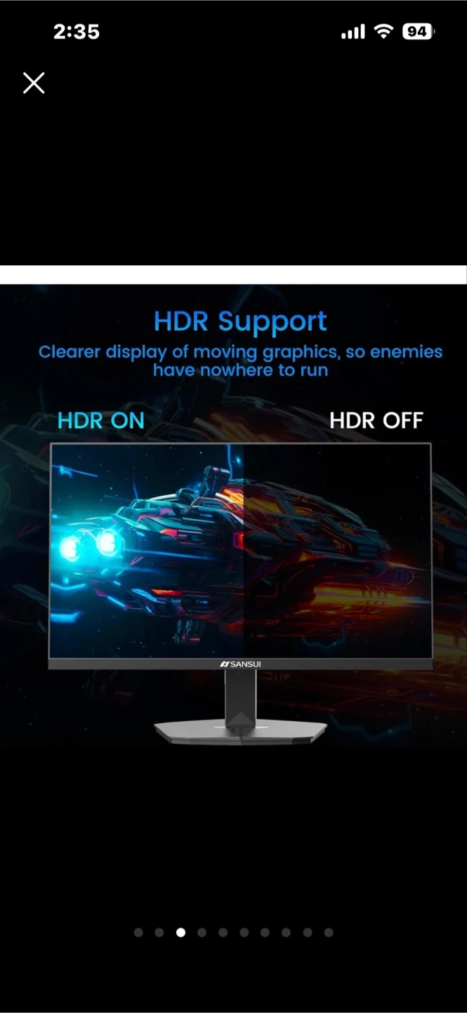 SANSUI 24" FHD Gaming Monitor ES-G24F4 180Hz - photo 3
