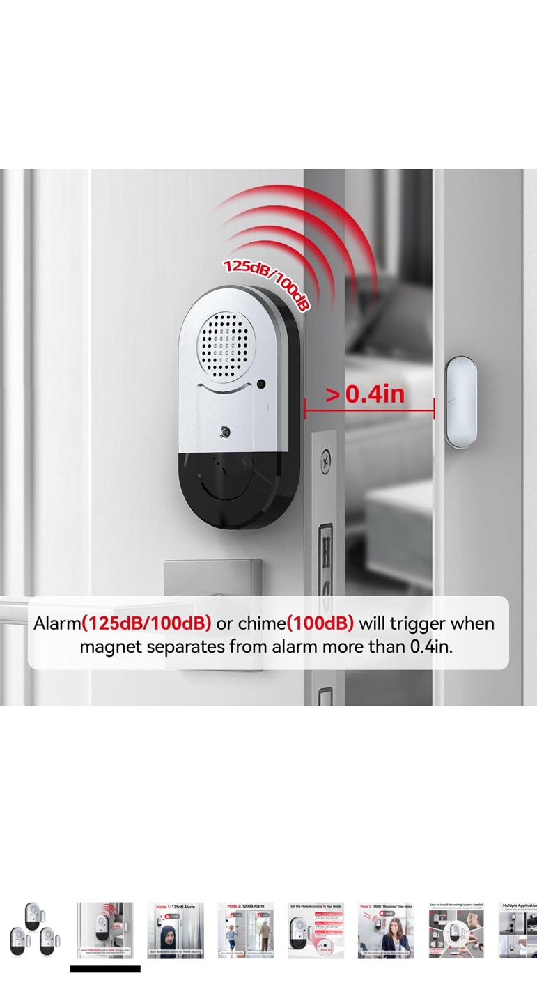 Sanjie Window Alarm Magnet Sensor - 3 Pack - photo 3