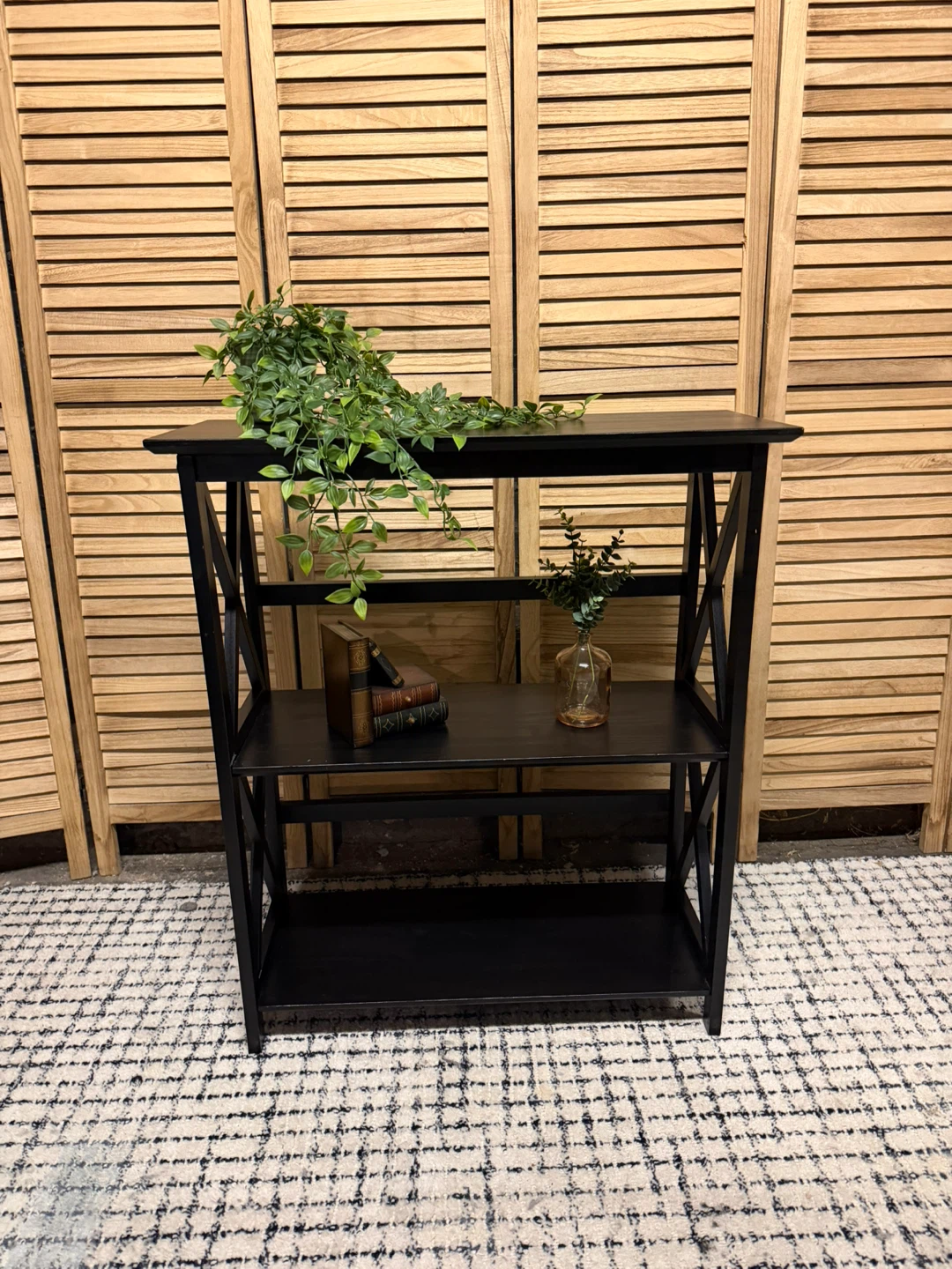 Black 3-Shelf Bookcase