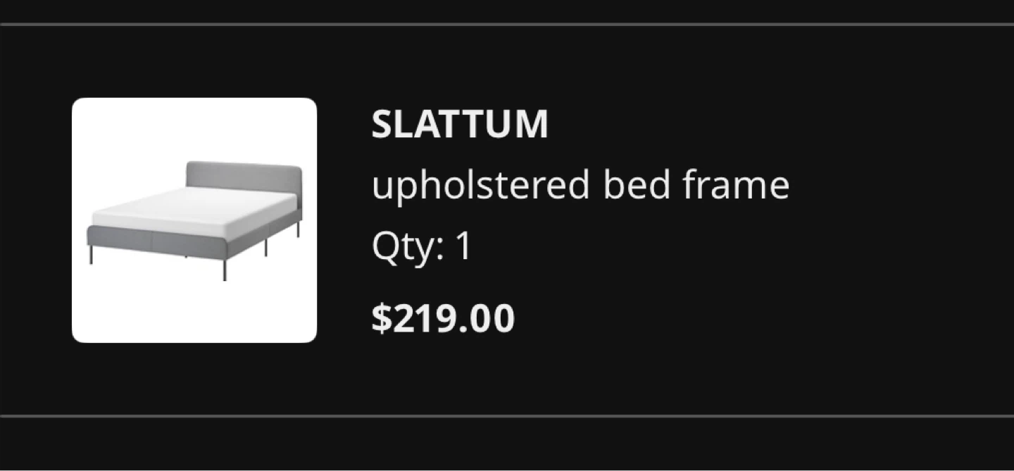 IKEA SLATTUM Upholstered Bed Frame - Queen - photo 2